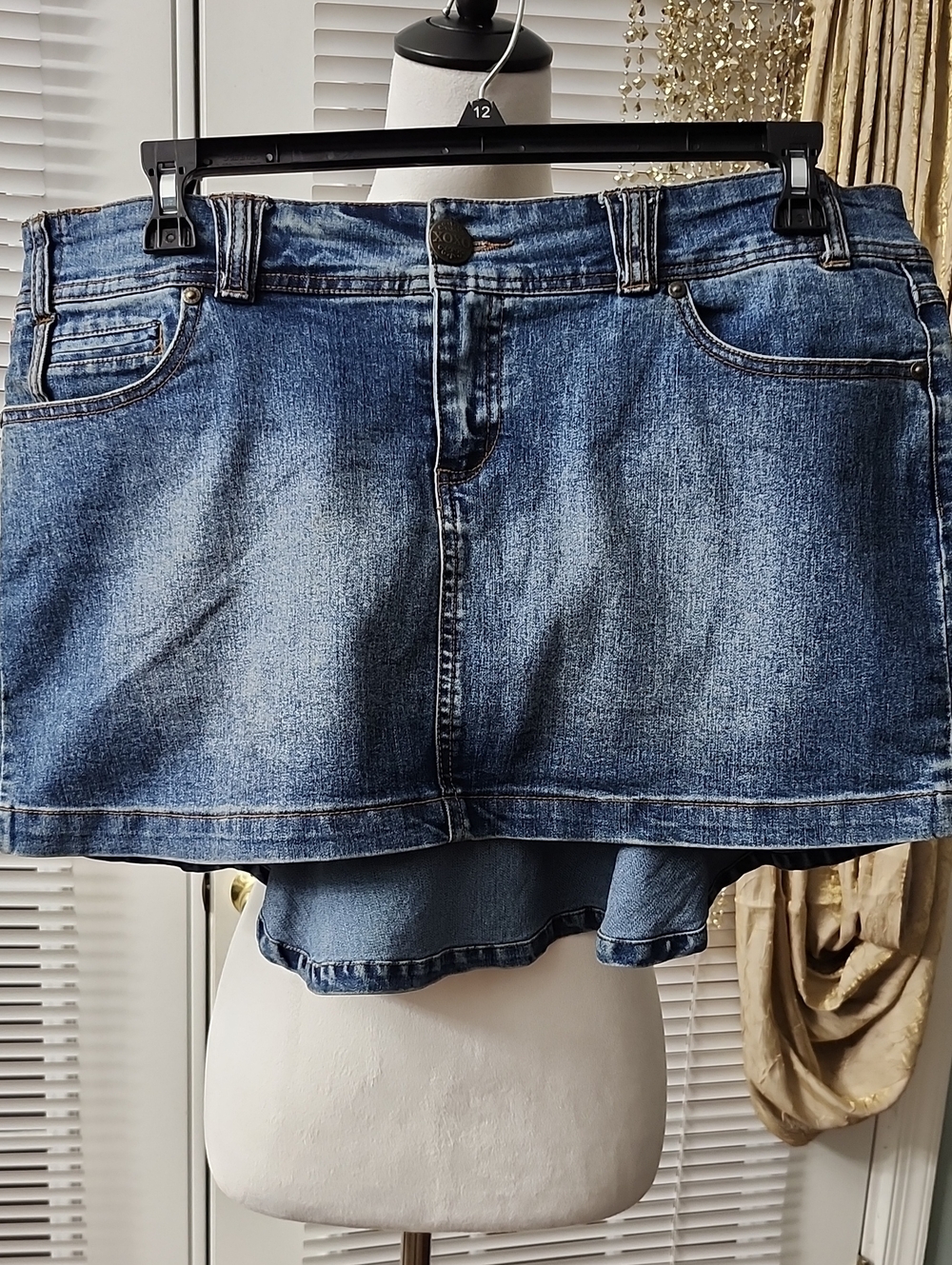 XOXO Blue Denim Mini Skirt
